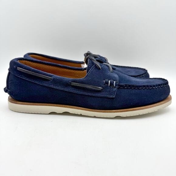 Sperry Mens X Sunspel Authentic Original Boat Shoe US 10 EU 43 Navy Suede NWOB - Picture 3 of 13